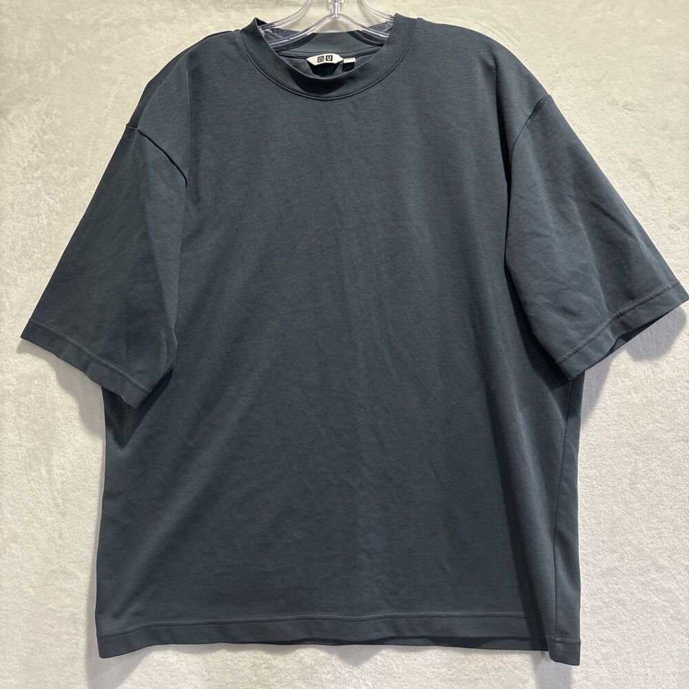 UNIQLO Airism Men’s XL Blue Oversized Crewneck T-Shirt Tee Half Sleeve Casual